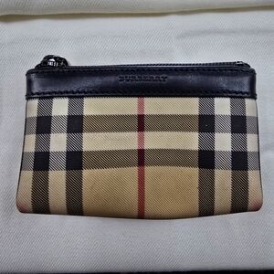 BURBERRY Coated Canvas Coin Purse.